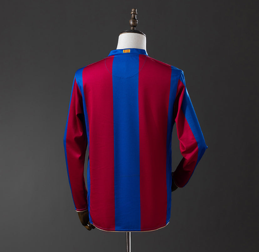 Barcelona Retrô Home (Manga Longa) - 2007/08