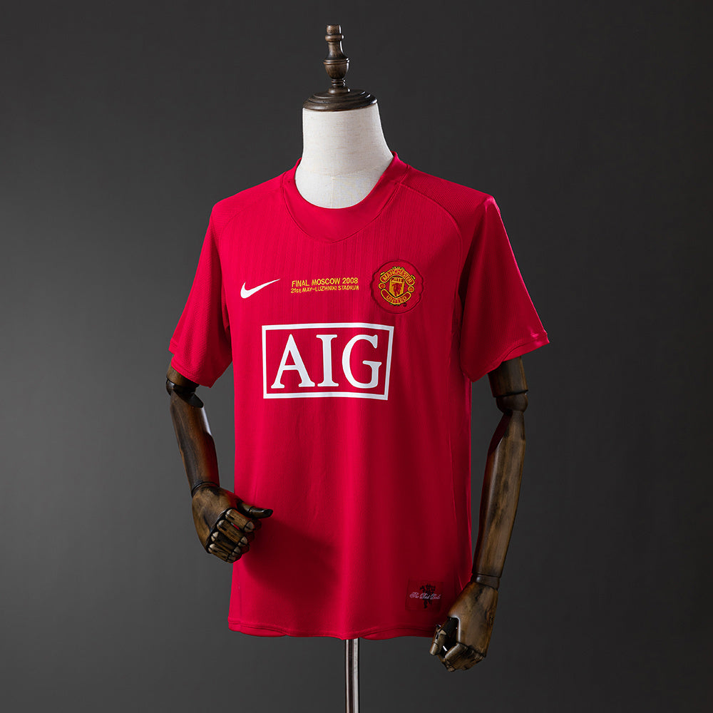 Manchester United Versão Champions League Retrô Home - 2007/08