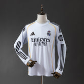 Real Madrid Home 2025/26 - Versão Torcedor (Manga Longa)