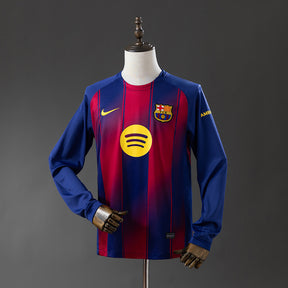 Barcelona Home 2025/26 - Versão Torcedor (Manga Longa)