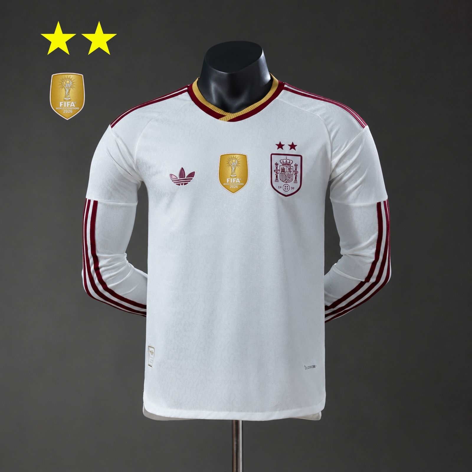 Espanha Away 2026 Champions - Versão Jogador (Manga Longa)