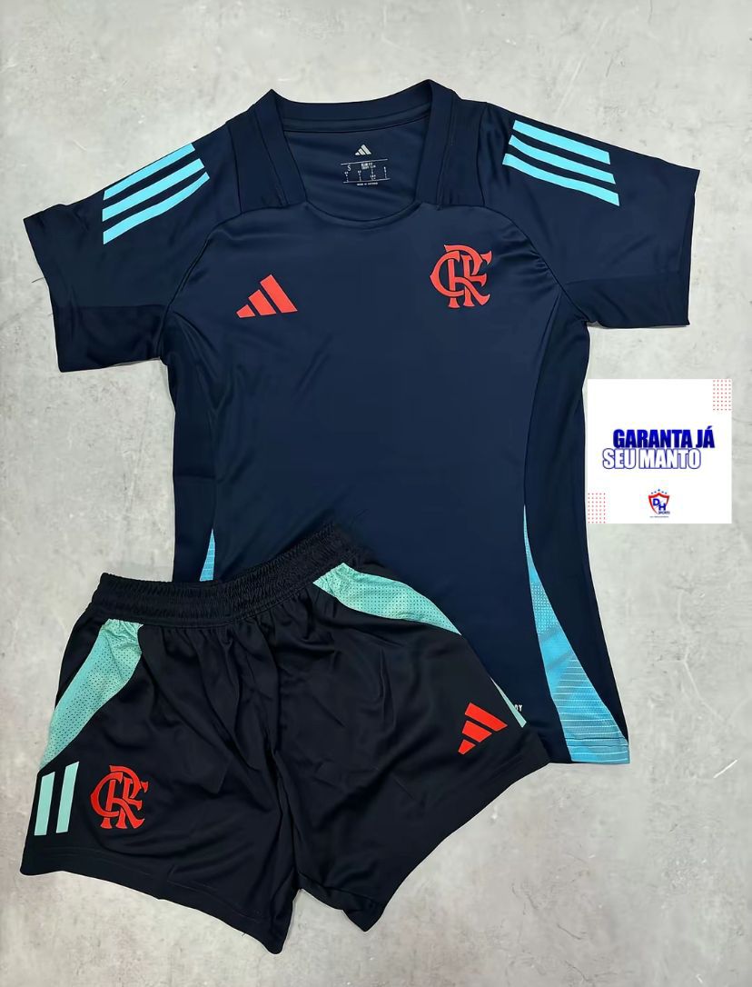 Flamengo kit de treino adulto azul escuro - 2025 - Versão Feminina