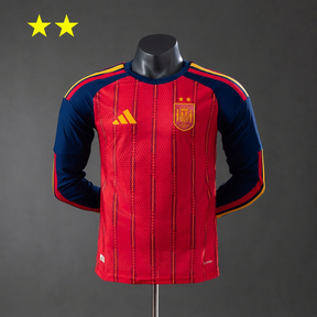 Espanha Home 2026 Champions - Versão Jogador (Manga Longa)