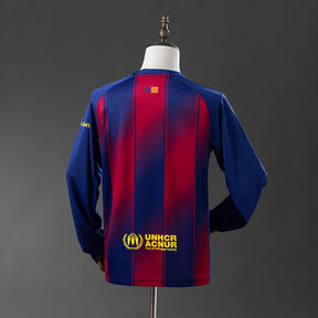 Barcelona Home 2025/26 - Versão Torcedor (Manga Longa)