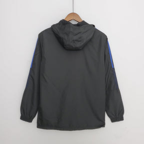 Corta-vento Manchester United Adidas - Preto e Azul