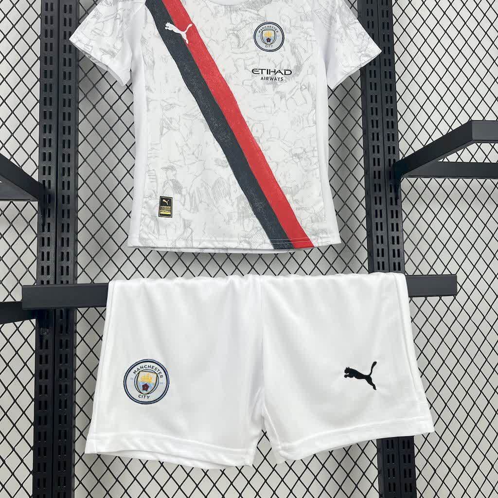 Manchester City away 2025/26 - Kit Infantil
