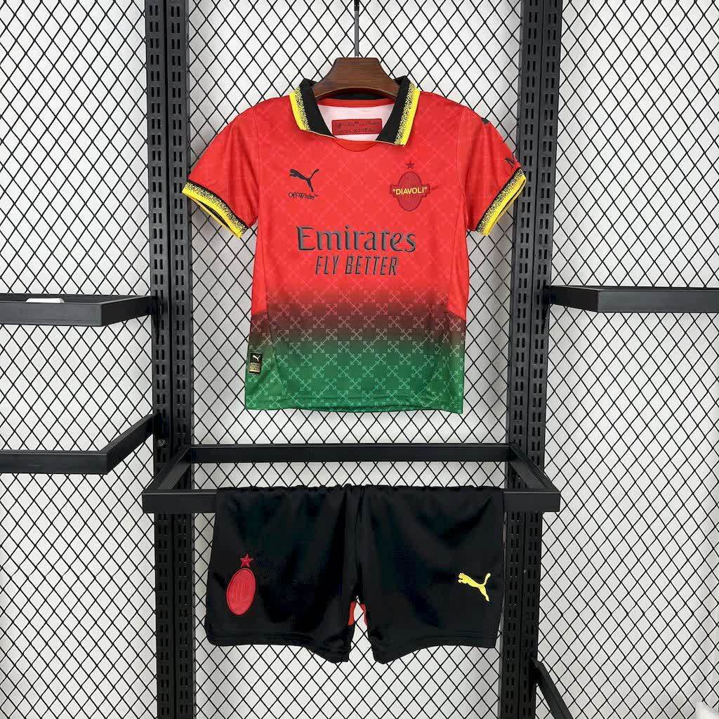 AC Milan Co-Branded Red 2025/26 - Kit Infantil